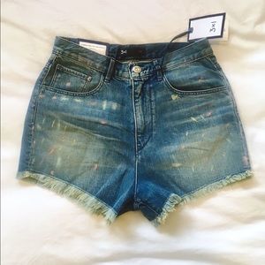 3x1 High Rise Denim Shorts size 26